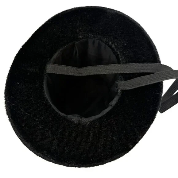 Leg Avenue Burlesque Small Black Velour Top Hat NWT NOS